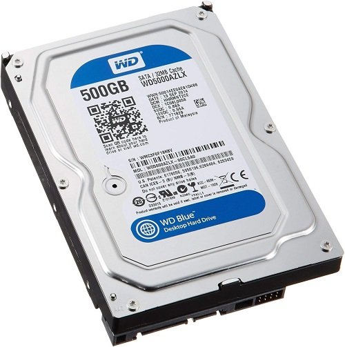 Western Digital Blue WD5000AZLX 500 GB 7200 RPM 32 MB Cache SATA III 6.0 Gb/s 3,5 polegadas Disco rígido interno para desktop