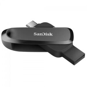 Pendrive SanDisk Phone Drive, 256GB, USB-C e USB 3.2, Preto, SDDDC6-256G-G46