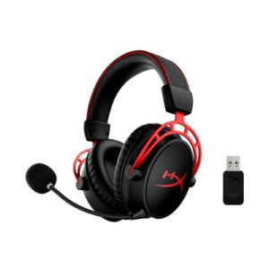 HyperX Cloud Alpha - Headset gamer sem fio (Preto-Vermelho)