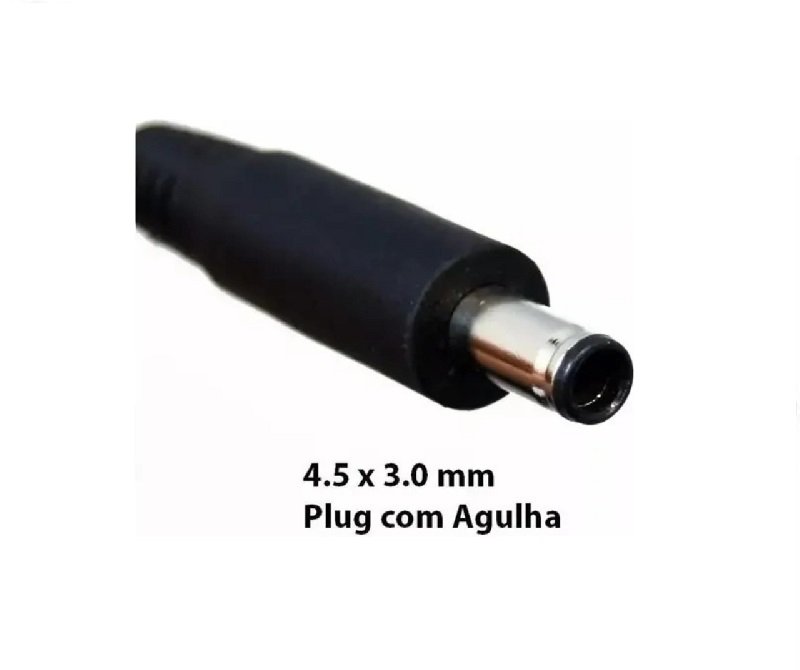 Fonte Compatível p/Notebook Dell Plug 4.5 x 3.0mm 45W Bivolt – Reposição para Inspiron, Latitude, XPS e Vostro - Imagem 2