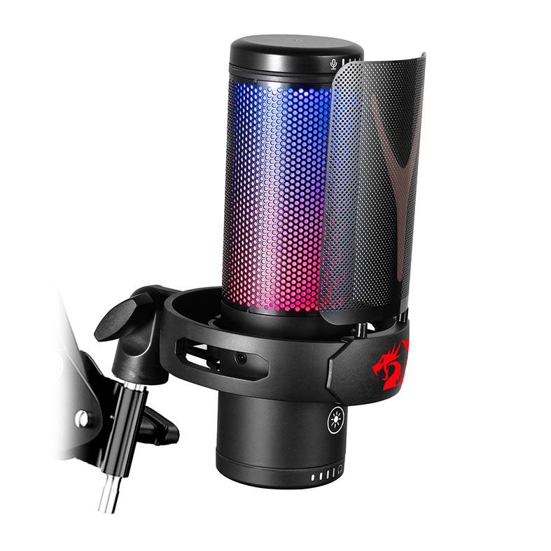 Microfone Redragon Fenris, RGB, USB-C, Preto, GM301 - Imagem 4