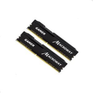 Memória DDR4 32GB Gamer (2x16gb) 3200mhz Cl22 288pin Macroway, Com Dissipador de Calor de Alta Performance, Cor Preto